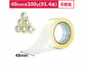 得力(deli)高品质高透明封箱胶带打包胶带 单卷 48mm*100y*50um(91.4m/卷) 6卷/筒 30205