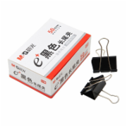  晨光(M&G)文具50mm黑色长尾夹 金属票据夹ABS92726办公燕尾夹 12只/盒