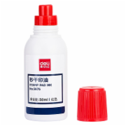 得力（deli）9875印油 50ml秒干印油 秒干印台 财务办公印章专用 9875印油（红色）