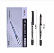 白雪(snowhite)PVR-155直液笔子弹头0.5速干直液式中性笔黑色走珠笔(1支)