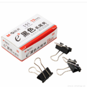 晨光Eplus黑色长尾夹19mm（盒装）ABS92730